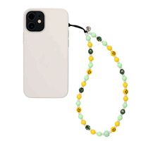 Stringting Japanese And Korean Partysu Smiley Face Lime Element Handmade Beaded Ins Style Same Style Phone Chain Pendant main image 4