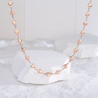 Décontractée Style Moderne Forme De Cœur Acier Au Titane Polissage Placage Plaqué Or 18k Collier sku image 2