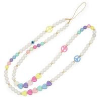 Simple Bohemian Symphony Beaded Smiley Phone Lanyard sku image 8