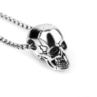 Fashion Skull Titanium Steel Plating Pendant Necklace 1 Piece main image 4