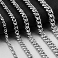 Mode Einfarbig Titan Stahl Überzug Unisex Armbänder Halskette 1 Stück main image 3