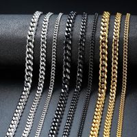 Mode Einfarbig Titan Stahl Überzug Unisex Armbänder Halskette 1 Stück main image 1