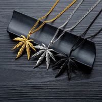 Fashion Maple Leaf Alloy Plating Unisex Pendant Necklace 1 Piece main image 1