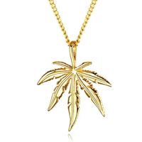 Fashion Maple Leaf Alloy Plating Unisex Pendant Necklace 1 Piece sku image 1