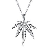 Fashion Maple Leaf Alloy Plating Unisex Pendant Necklace 1 Piece sku image 2
