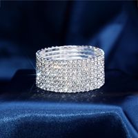 Moda Ronda Aleación Diamante De Imitación Unisexo Brazalete 1 Pieza sku image 8