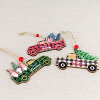 Christmas Fashion Car Wood Party Hanging Ornaments 1 Piece main image 5
