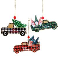 Christmas Fashion Car Wood Party Hanging Ornaments 1 Piece main image 4