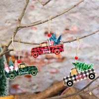 Christmas Fashion Car Wood Party Hanging Ornaments 1 Piece main image 3