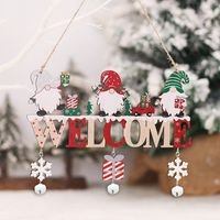 Christmas Fashion Letter Snowman Wood Party Hanging Ornaments 1 Piece sku image 1