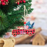 Christmas Fashion Car Wood Party Hanging Ornaments 1 Piece main image 2