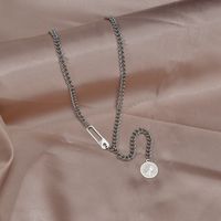 Vintage Style Round Stainless Steel Necklace 1 Piece sku image 1