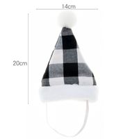 Christmas Fashion Lattice Cloth Party Christmas Hat 1 Piece sku image 2