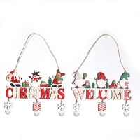 Christmas Fashion Letter Snowman Wood Party Hanging Ornaments 1 Piece main image 2