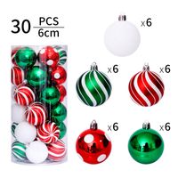 Christmas Fashion Stripe Plastic Party Hanging Ornaments 1 Set main image 2