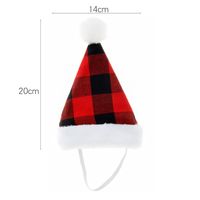 Christmas Fashion Lattice Cloth Party Christmas Hat 1 Piece sku image 1