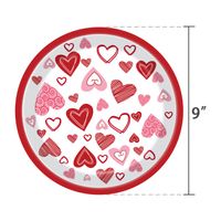 La Saint-valentin Forme De Cœur Papier Date Vaisselle main image 4