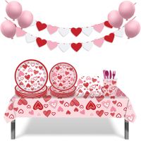 عيد الحب شكل القلب ورق تاريخ أدوات المائدة main image 1
