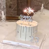 Birthday Letter Alloy Cloth Birthday Cake Decorating Supplies main image 1