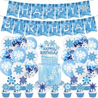 Birthday Snowflake Paper Party Decorative Props 1 Set sku image 1