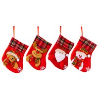 Christmas Cute Bear Snowman Elk Cloth Party Christmas Socks 1 Piece main image 5