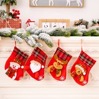 Christmas Cute Bear Snowman Elk Cloth Party Christmas Socks 1 Piece main image 4