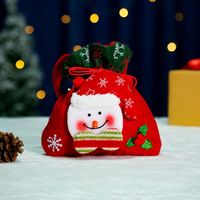 Christmas Fashion Snowman Elk Cloth Party Gift Wrapping Supplies 1 Piece sku image 6