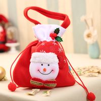 Christmas Fashion Snowman Elk Cloth Party Gift Wrapping Supplies 1 Piece sku image 10