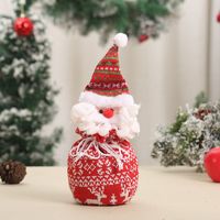 Christmas Fashion Snowman Elk Cloth Party Gift Wrapping Supplies 1 Piece sku image 35