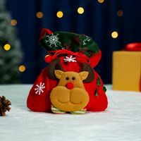 Christmas Cute Deer Cloth Party Gift Bags 1 Piece sku image 3