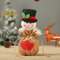 Christmas Fashion Snowman Elk Cloth Party Gift Wrapping Supplies 1 Piece sku image 33
