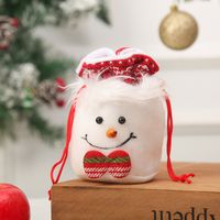 Christmas Fashion Snowman Elk Cloth Party Gift Wrapping Supplies 1 Piece sku image 20