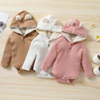 Fashion Stripe Button Baby Rompers main image 1