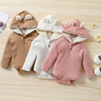 Fashion Stripe Button Baby Rompers main image 6