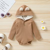 Fashion Stripe Button Baby Rompers main image 3