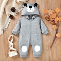 Fashion Cartoon Zipper Cotton Baby Rompers main image 2