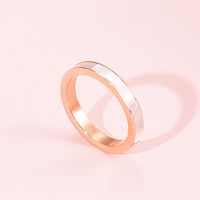 Fashion Solid Color Stainless Steel Plating Shell Rings 1 Piece main image 6