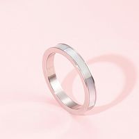 Fashion Solid Color Stainless Steel Plating Shell Rings 1 Piece main image 9