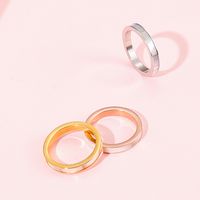 Fashion Solid Color Stainless Steel Plating Shell Rings 1 Piece main image 8