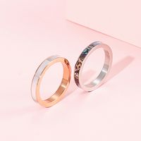 Fashion Solid Color Stainless Steel Plating Shell Rings 1 Piece main image 2