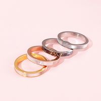 Fashion Solid Color Stainless Steel Plating Shell Rings 1 Piece main image 1