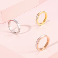 Fashion Solid Color Stainless Steel Plating Shell Rings 1 Piece main image 3