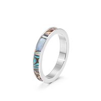 Fashion Solid Color Stainless Steel Plating Shell Rings 1 Piece sku image 15