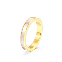 Fashion Solid Color Stainless Steel Plating Shell Rings 1 Piece sku image 5