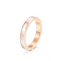 Fashion Solid Color Stainless Steel Plating Shell Rings 1 Piece sku image 6