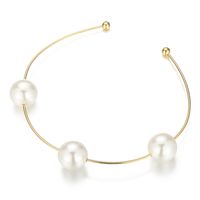 Baroque Style Round Stainless Steel Pearl Plating Choker 1 Piece sku image 3