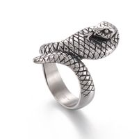 Fashion Snake Stainless Steel Rings 1 Piece sku image 4