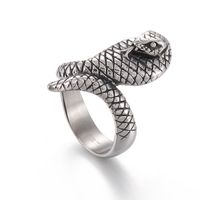 Fashion Snake Stainless Steel Rings 1 Piece sku image 6