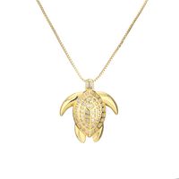 Fashion Tortoise Crab Copper Inlay Zircon Necklace main image 6