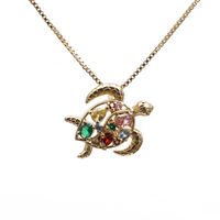 Fashion Tortoise Crab Copper Inlay Zircon Necklace main image 4